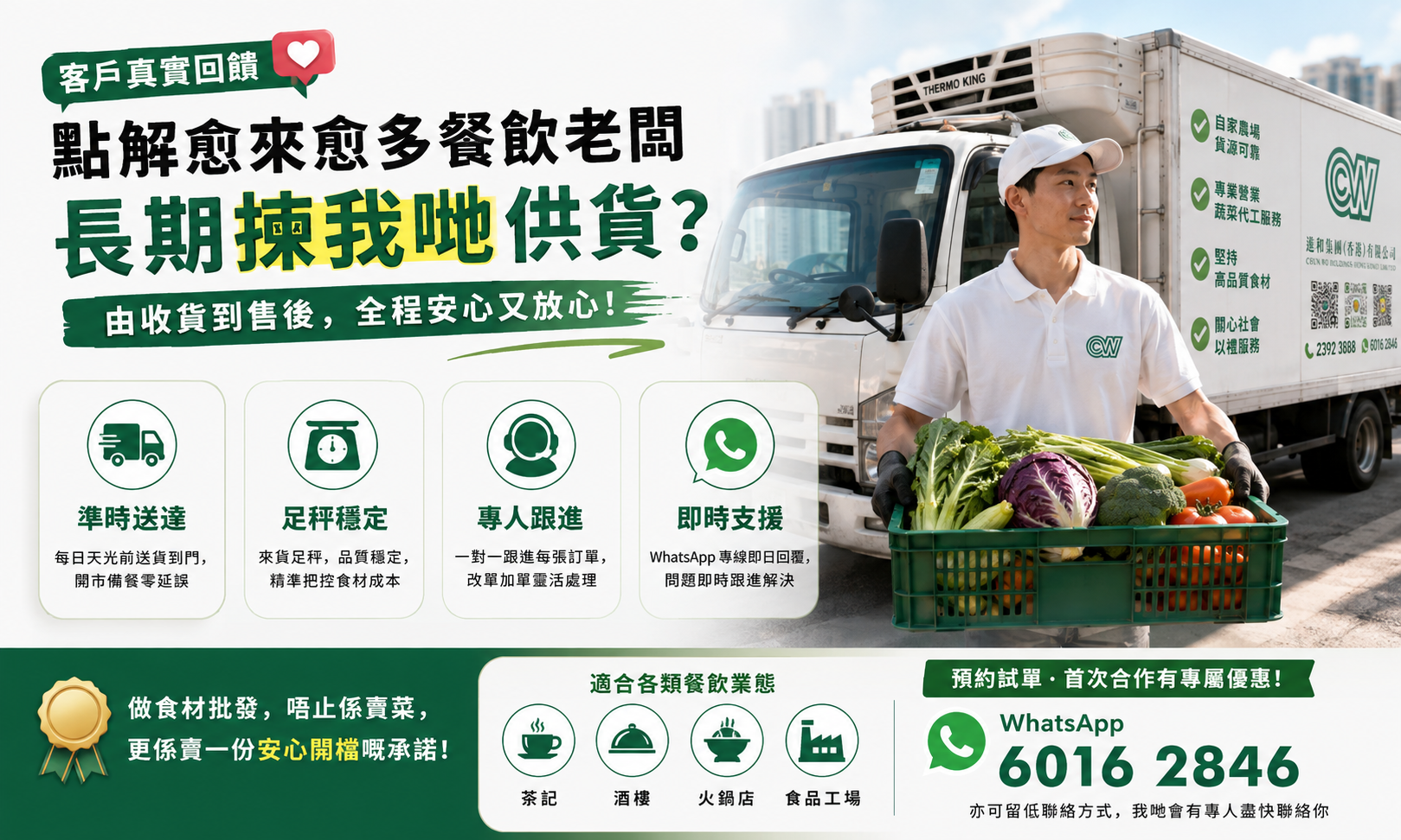 選擇進和集團食材供貨